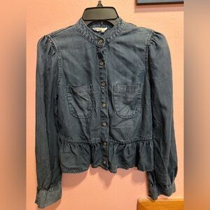 Frame Denim Blue Button-Up Shirt XS